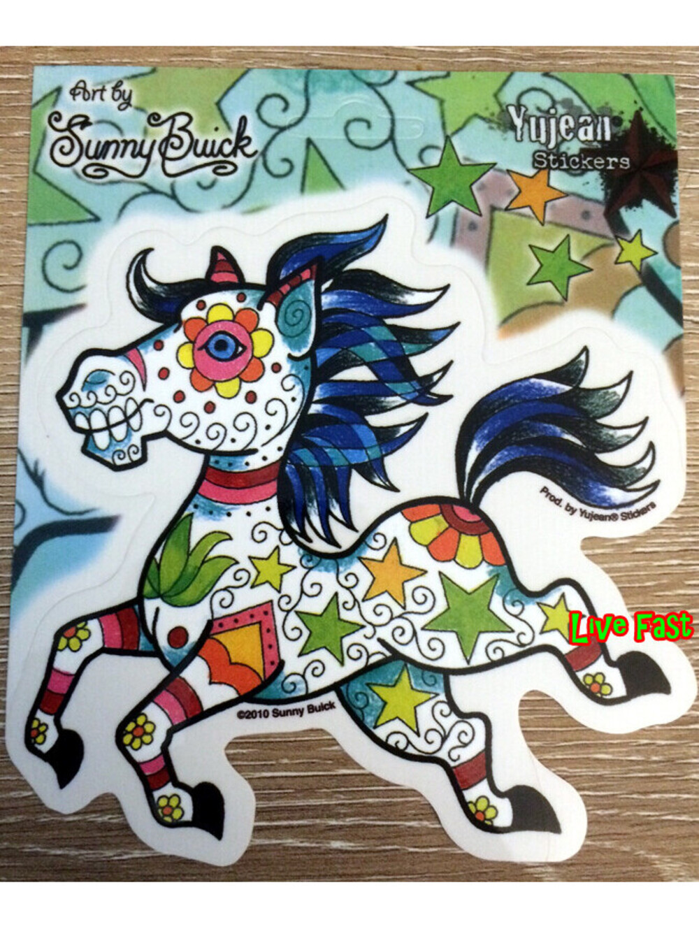 CANDY HORSE DECAL STICKER sugar skull day of the dead pony cute girly fun cool